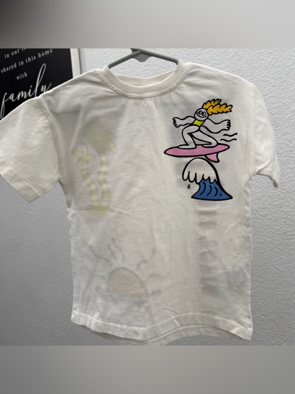 Zara White Graphic Tee-Big Olita